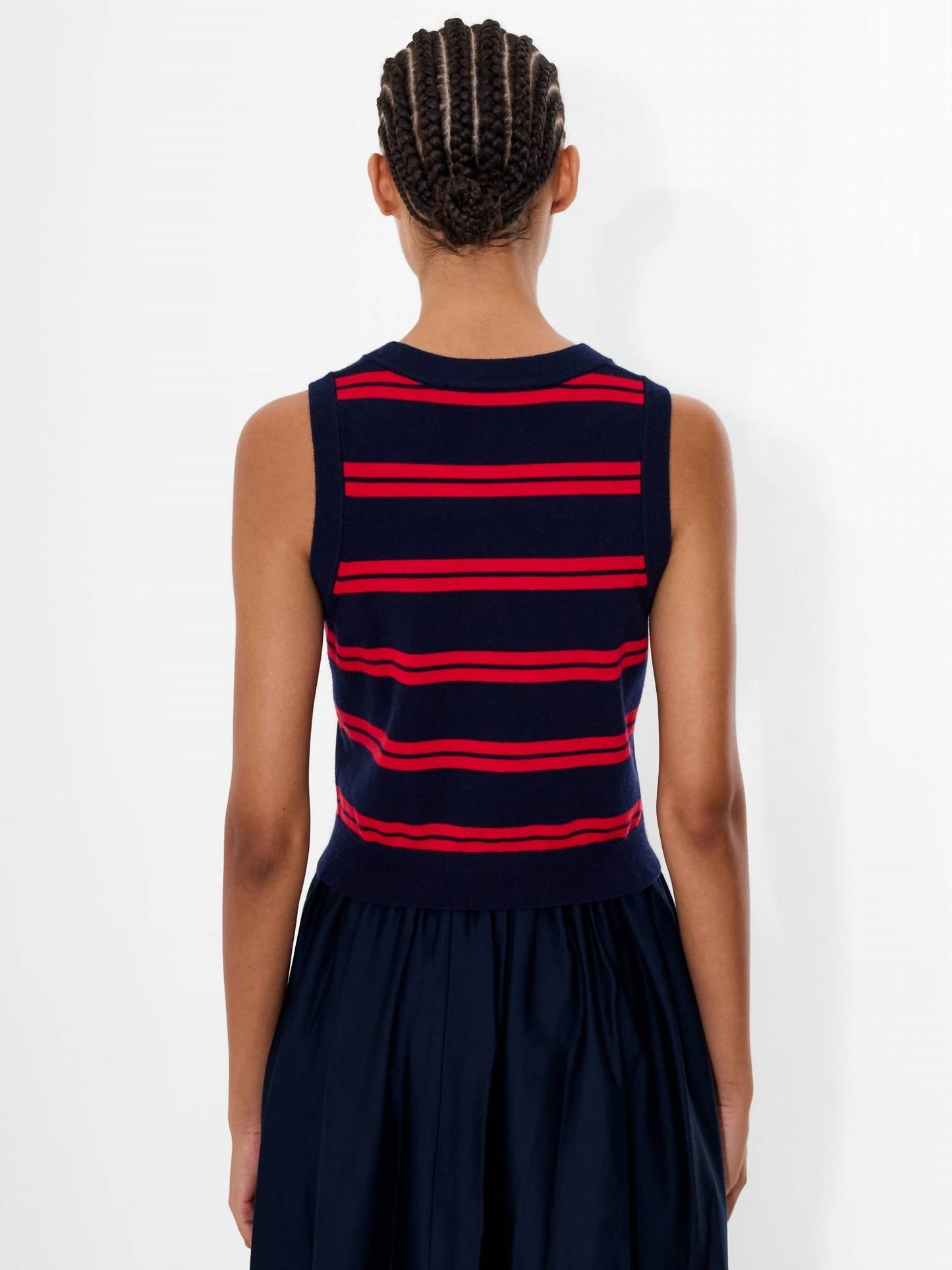 French Connection - Padma Fine Knit Striped Vest