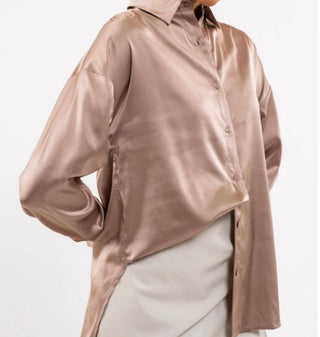 Blu Pepper - Madeleine Satin Button Front Shirt