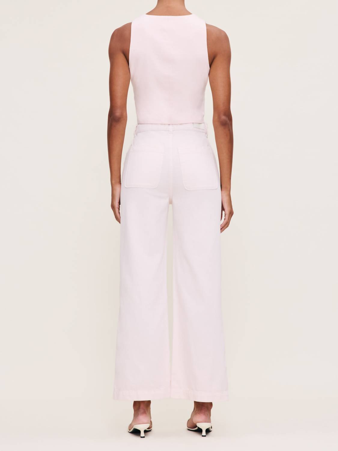 Dl1961 - Feminino - Calça Jeans Hepburn de Perna Larga e Cintura Alta