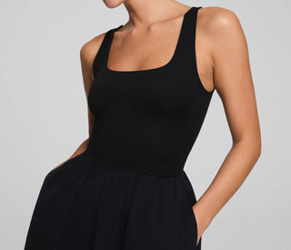 Spanx - Vestido midi com decote redondo em jersey