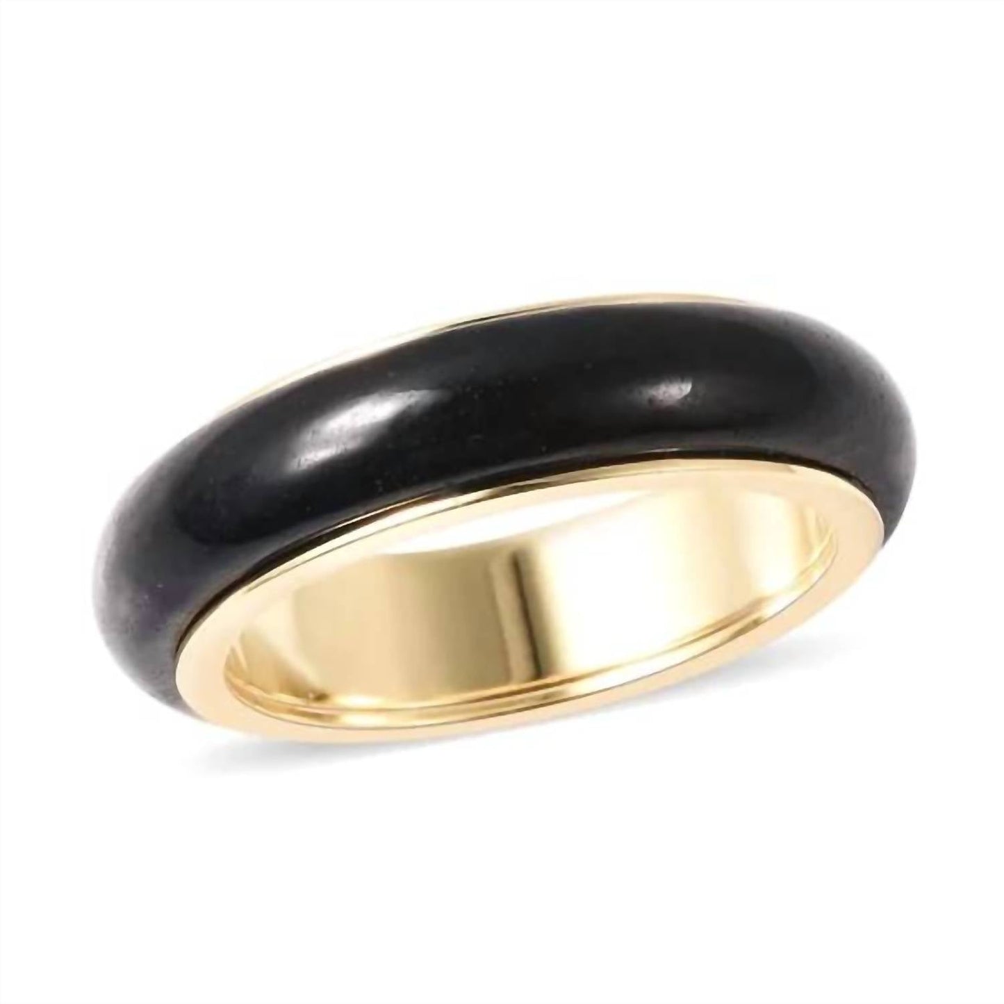 Hidalgo - Black Enamel Ring - Size 7