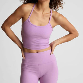 Além do Yoga - Regata curta Spacedye Slim Racerback