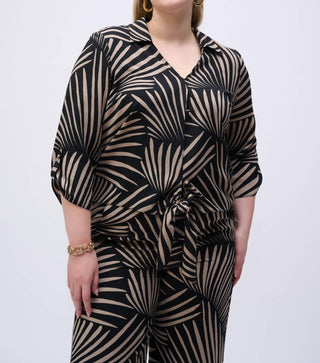 Joseph Ribkoff - Blusa com estampa tropical de gaze