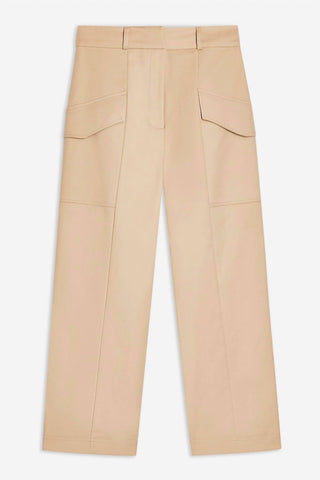Topshop - Calça utilitária cropped de cintura alta e perna larga