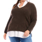 Karen Kane - Plus Size Layered Sweater