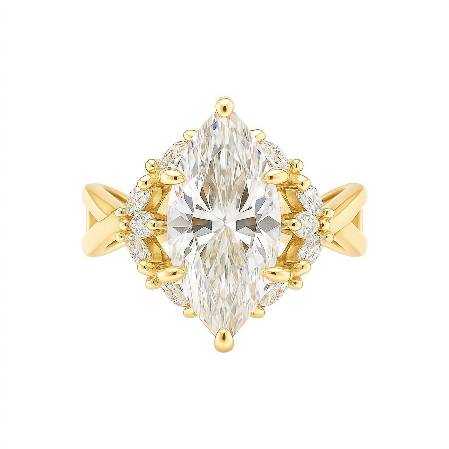 Allyanna Gifts - Women's Marquise Moissanite Cluster Ring