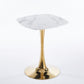 Square Tulip Dining Table For 2 - 4 People - Golden / White