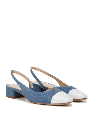 Veronica Beard - Sandálias Cecile Denim Cap-Toe Slingback