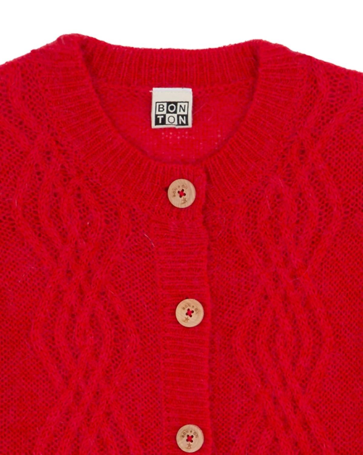 Bonton - Girl's Cable Knit Cardigan