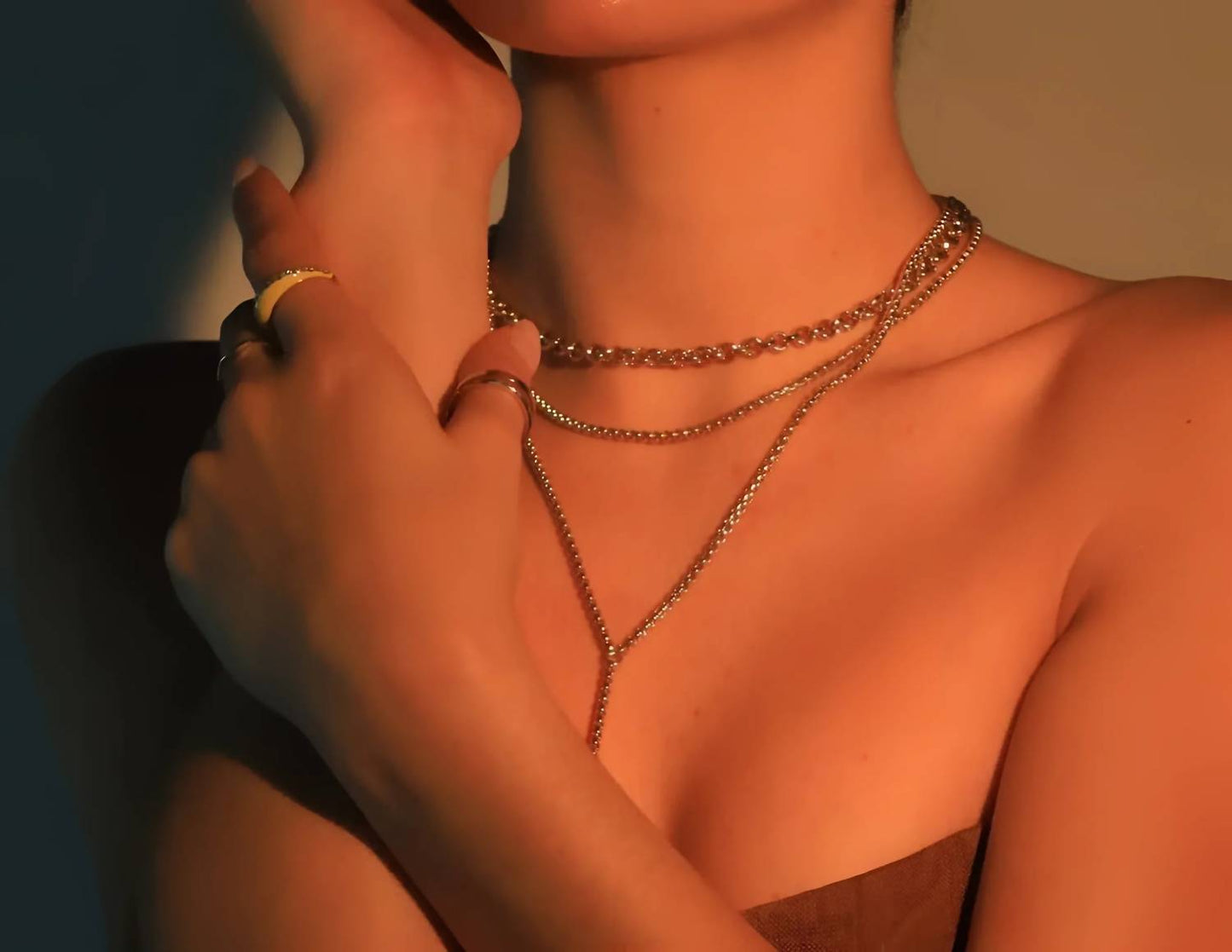 Eklexic - Women's Micro Royal Rolo Chain Necklace