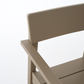 Antique Wood Color HDPE Outdoor & Garden Armchairs with Backrest