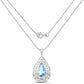 7.20 Carat Genuine Swiss Blue Topaz .925 Sterling Silver Pendant