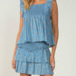 Elan - Layered Smock Paisley Skirt