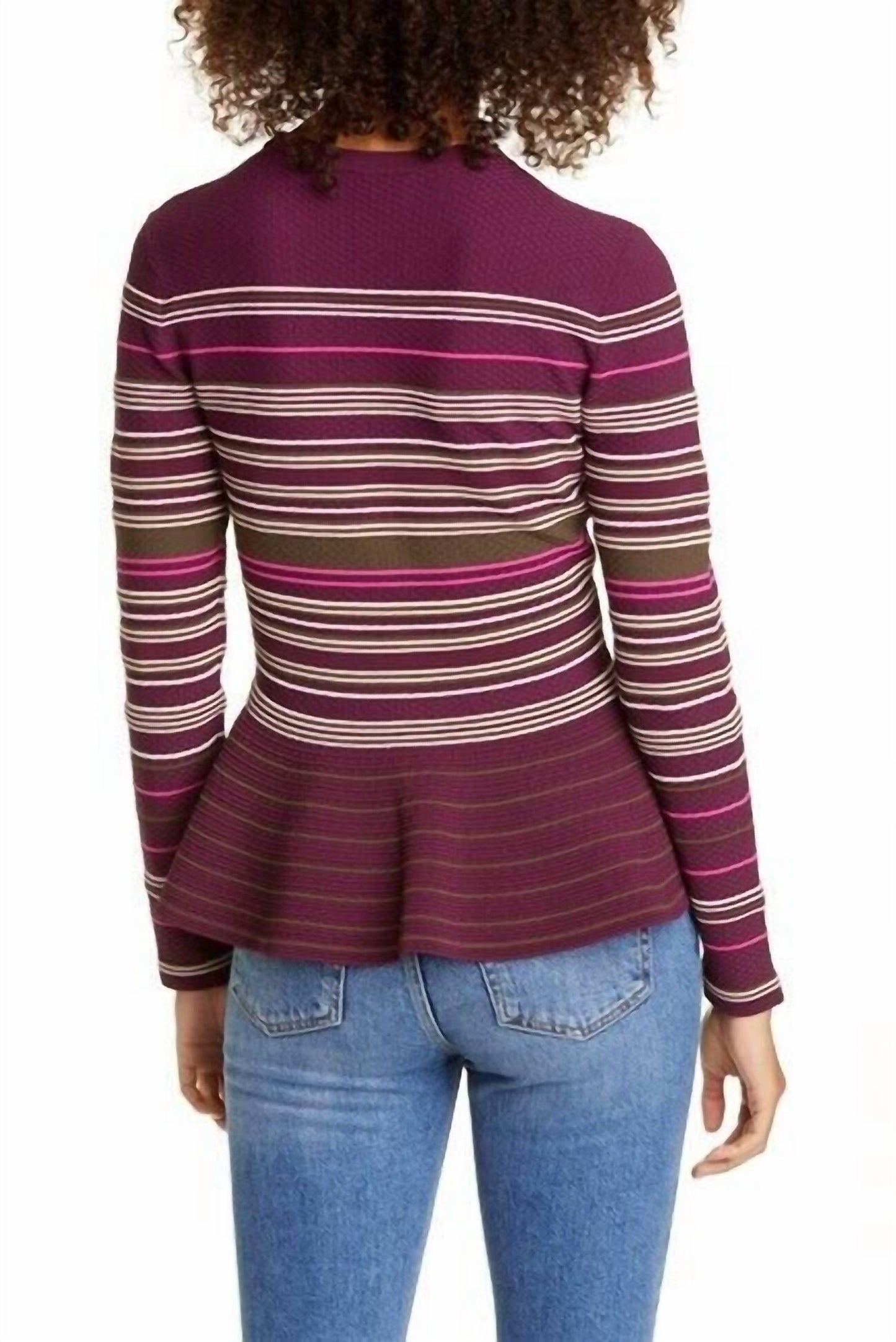 Ted Baker - London Leytina Striped Peplum Sweater