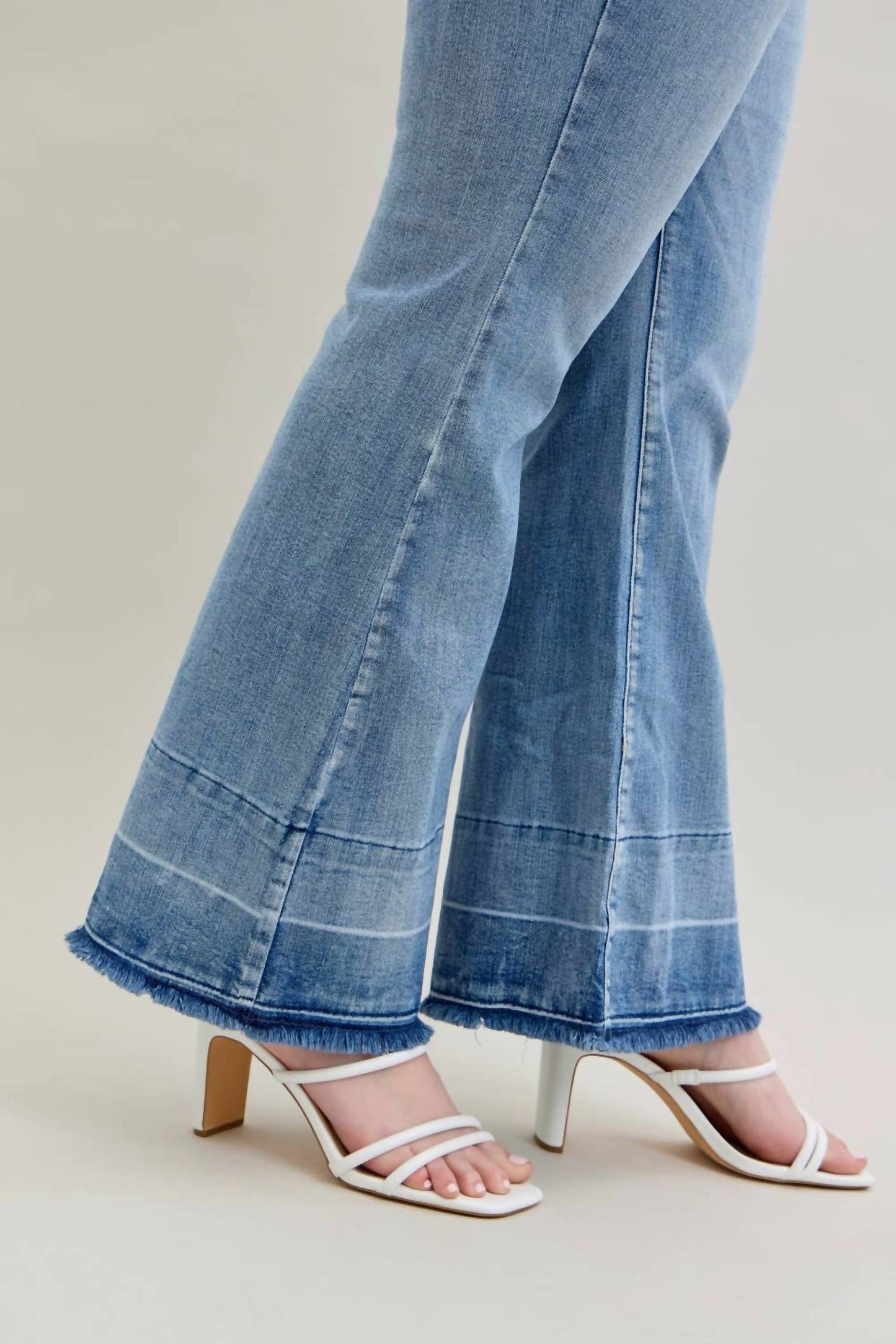 Judy Blue - High Waist Tummy Control Release Hem Flare Stretchy Jeans - Plus