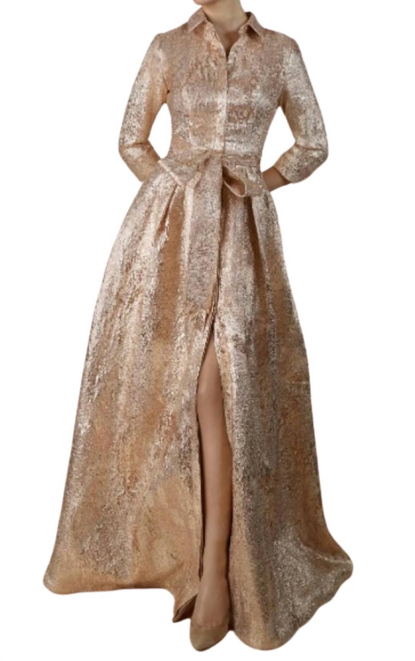 Janique - Shirt Collar Gown