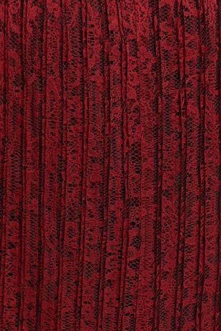 Alice + Olivia - Floral Lace Pleated Midi Skirt