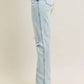 Trendsi - Judy Blue Full Size Mr Repair Stitch Detail Destroy Single Cuff Bf Jeans Plus Size