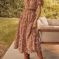Entro - Fall Floral Midi Dress