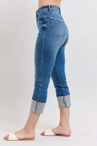 Judy Blue - Calça Jeans Capri Skinny Cuff - Plus
