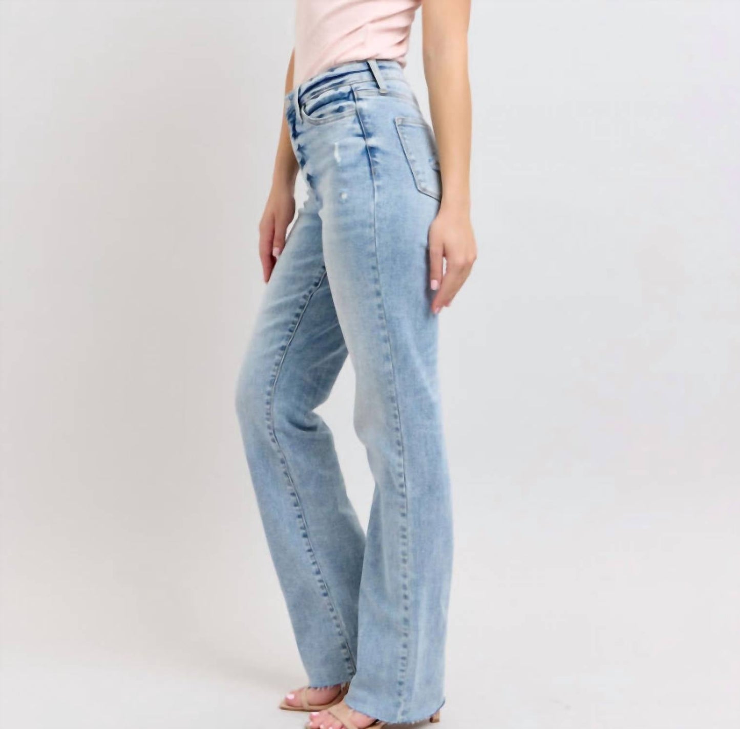 Judy Blue - High-rise Light Wash Dad Jeans