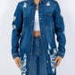 American Bazi - Distressed Button Up Long Sleeve Denim Jacket