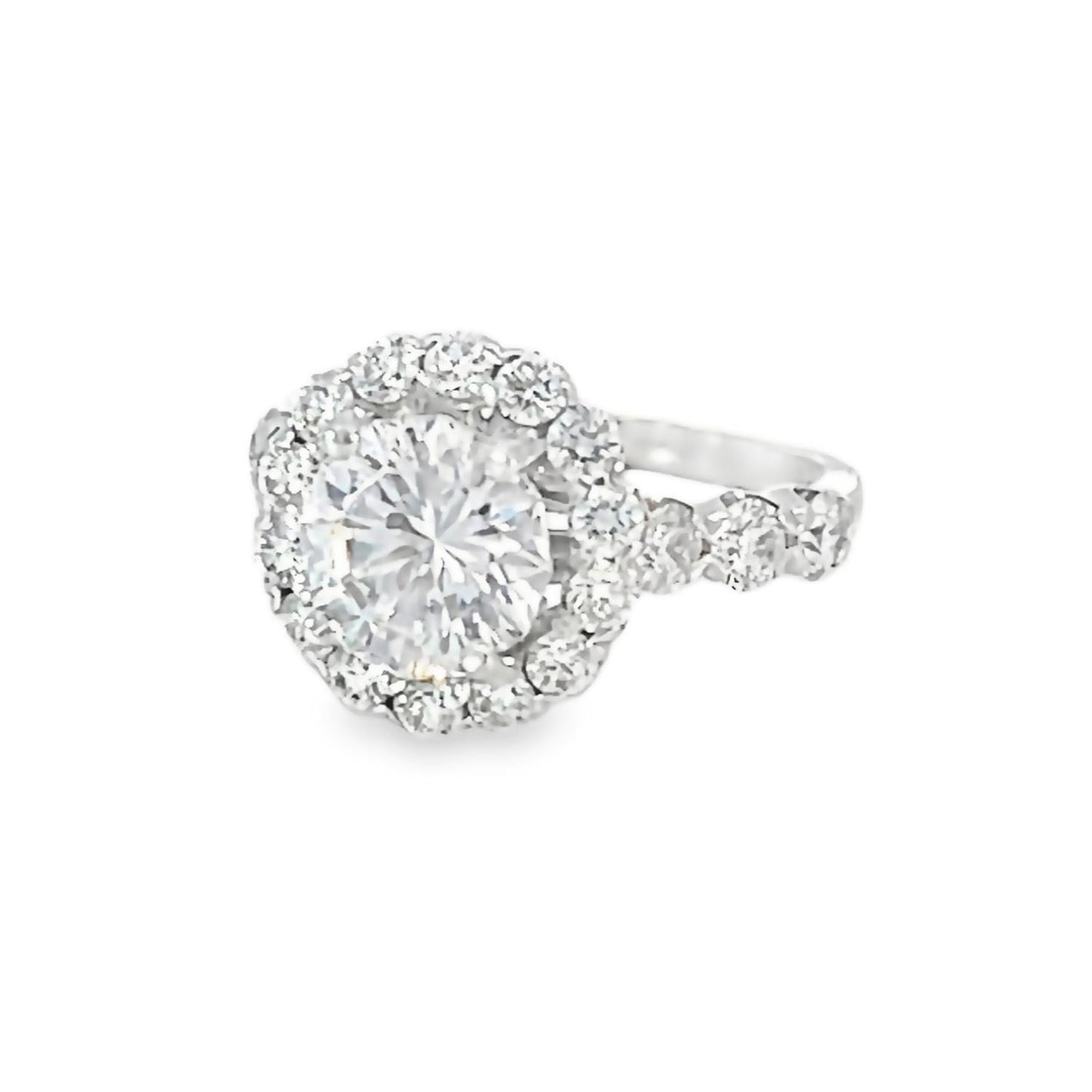 Christopher Designs - Women's Round Halo Diamond Engagement Ring
