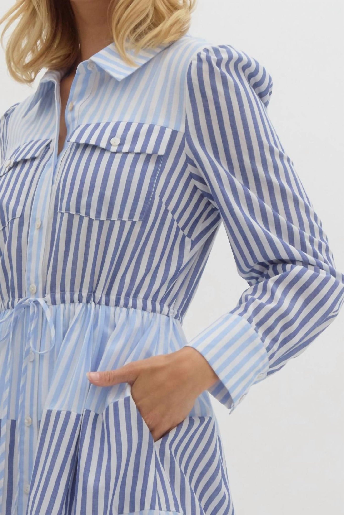 Entro - Haven Stipe Midi Dress