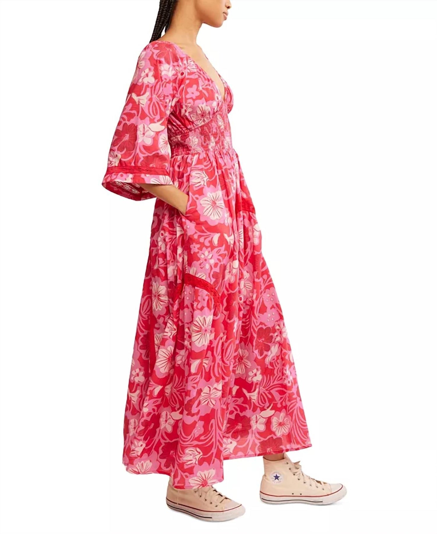Free People - Printed Waist Maxi Dress