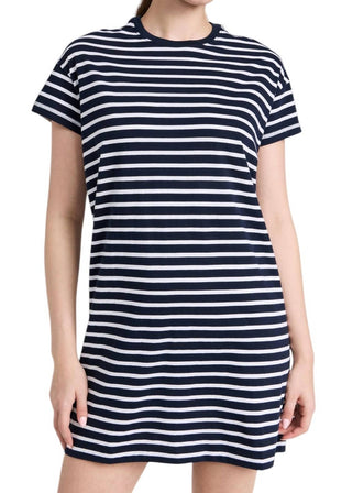 Atm - Vestido camiseta listrado de jersey