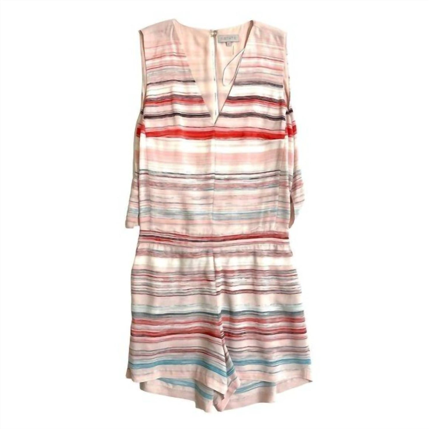 1.State - Playsuit Elastic Waist Striped Sleeveless Romper