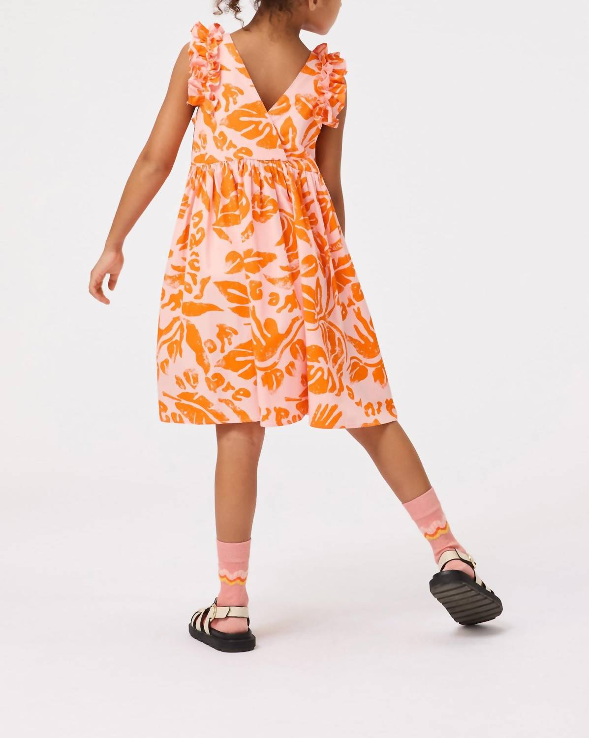 Molo - Girl's Cicely Dress, Peachy Nature