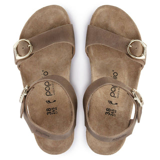 Birkenstock - Sandália Soley com fivela de anel e salto plataforma