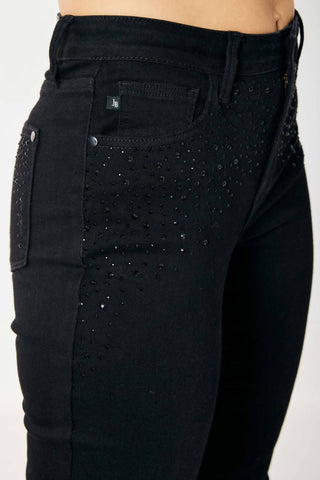 Judy Blue - High Waist Rhinestone Embellished Slim Fit Jeans