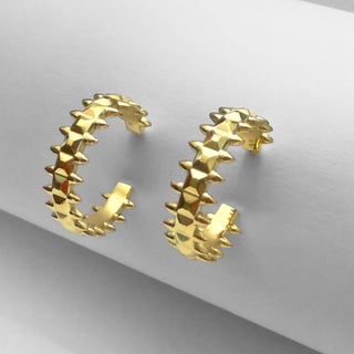Jagged Halo Jewelry - Brincos de argola femininos Fang Hoops