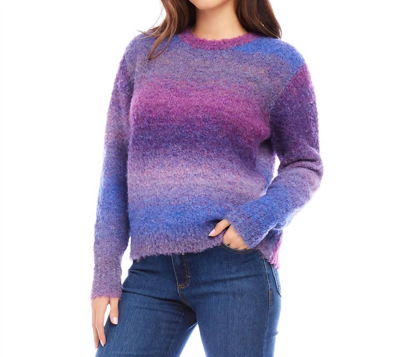 Karen Kane - Petite Size Ombre Boucle Sweater