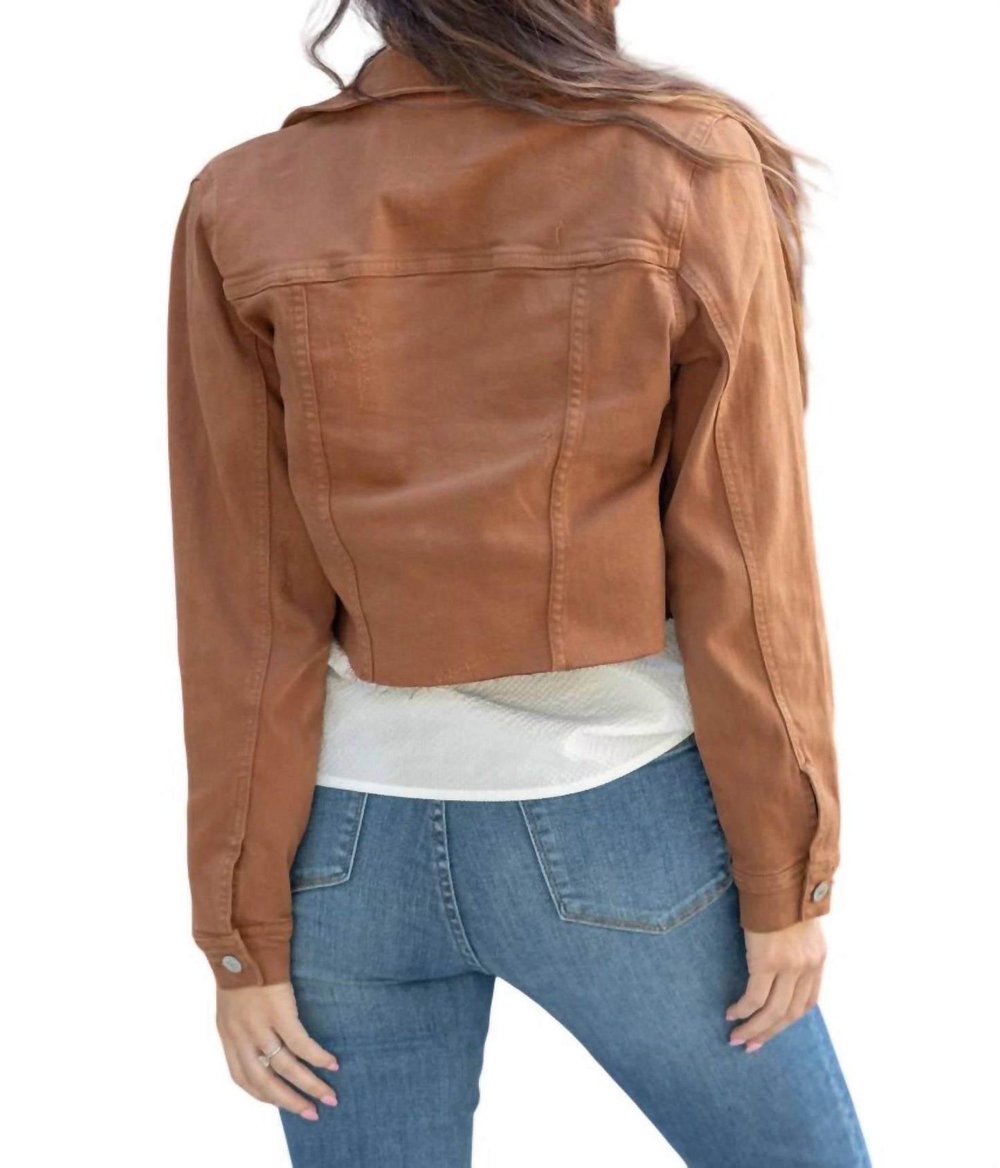 Judy Blue - Garment Dyed Grinding Denim Jacket