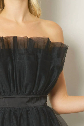 Entro - Strapless Tulle Dress