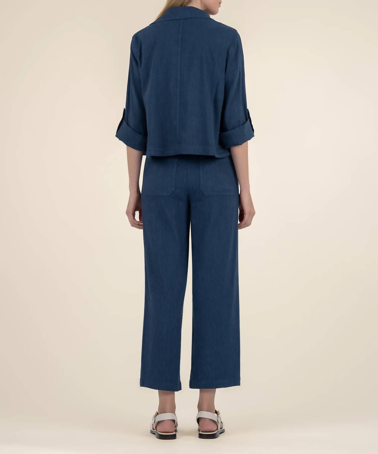 Kut From The Kloth - Nadine Linen Crop Blazer