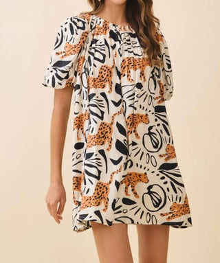 Tcec - Puff Sleeve Swing Dress