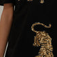 Blue B - Embellished Sequin Tiger T-Shirt