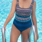 Longitude - Sparkle Park Long Torso Triple X Back Tank One Piece