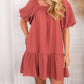Entro - Autumn Puff Sleeve Mini Dress