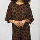 Joseph Ribkoff - Chain Print Puff Sleeve Top