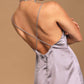 Free People - intimately Darling Mini Slip Dress Lavender Satin Rhinestone