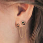 Fie Isolde - Women's Alfa Threader Earring Long With Precious Stone
