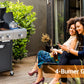 Propane Grill 4 Burner Stainless Steel Gas Grill with Side Burner