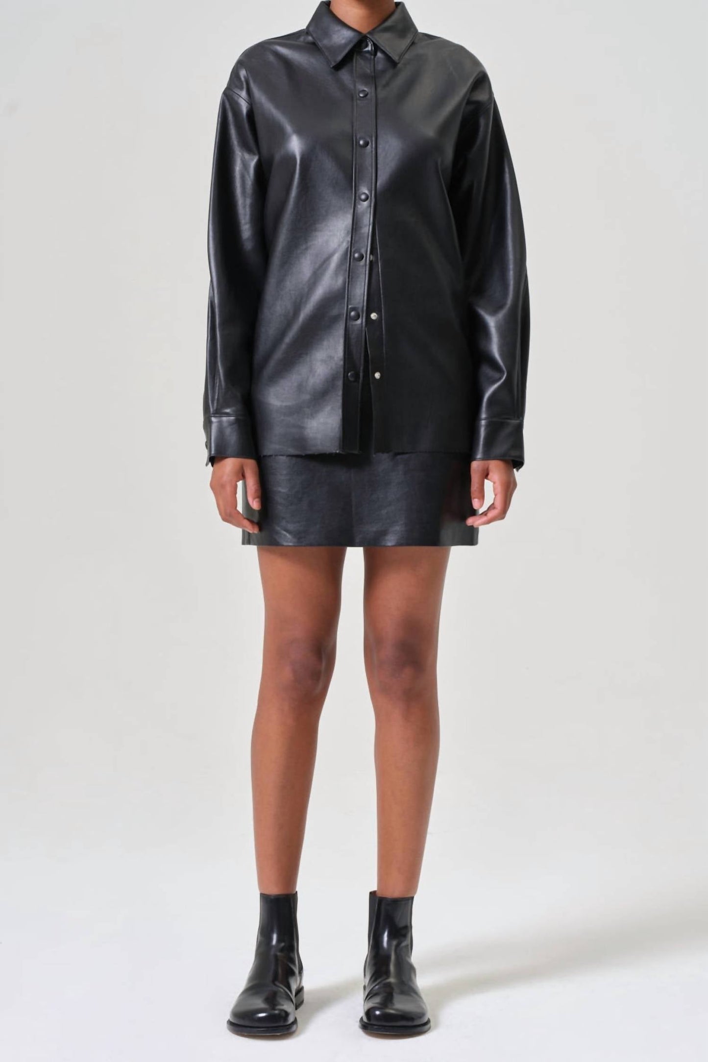 Agolde - Agda Mini Recycled Leather Skirt