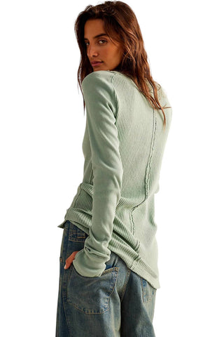 Free People - Care Honey B Blusa com gola redonda