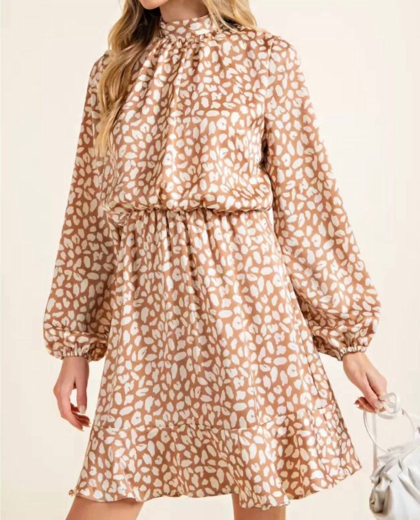 143 Story - Leopard Satin Mini Dress (plus Size)